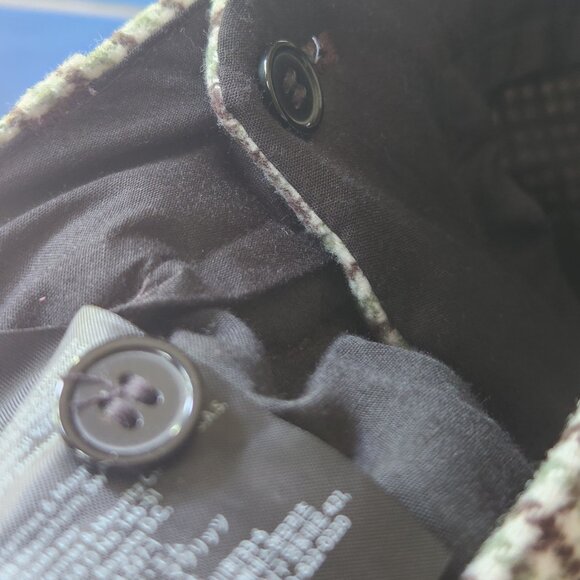 M29 So soft B'ful Hounds tooth pleated pants Wool Blend 4 pockets 17 x 30 - Picture 7 of 8